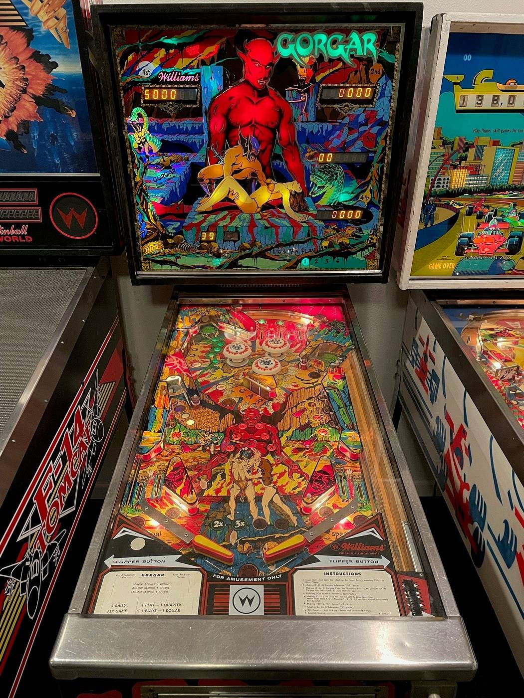 williams gorgar pinball machine 1979
